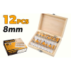 Set 15 freze pentru lemn 8mm Tolsen