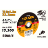 Disc abraziv pe metal/inox 115x1,2x22mm Tolsen Disc abraziv pe metal/inox 115x1,2x22mm Tolsen