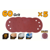 Set 5 discuri abrazive pentru slefuit 180mm #60 Tolsen