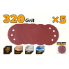 Set 5 discuri abrazive pentu slefuit 180mm #320 Tolsen