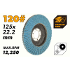 Disc lamelar de slefuit 125mm #120 zirconiu Tolsen Disc lamelar de slefuit 125mm #120 zirconiu Tolsen