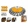 Perie plata din sirma rasucita 100mm M14 Industrial Tolsen