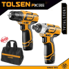 Set masina de insurubat + Impact Li-Ion 12V Tolsen
