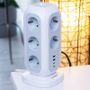 Verbatim Multi Plug Power Tower, 11 AC EU outlets, 2 x Type-C ports + 2 x USB-A ports, 3600W/16A
