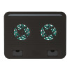 Trust Cyclone, Notebook Cooling Pad up to 16”, 2 silent cooling fans, 8 step height-adjustable, Black