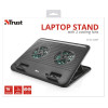 Trust Cyclone, Notebook Cooling Pad up to 16”, 2 silent cooling fans, 8 step height-adjustable, Black