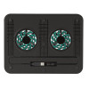 Trust Cyclone, Notebook Cooling Pad up to 16”, 2 silent cooling fans, 8 step height-adjustable, Black