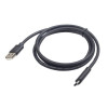 Cable USB2.0/Type-C - 1.8m - Cablexpert CCP-USB2-AMCM-6, 1.8 m, USB 2.0 A-plug to type-C plug, Black