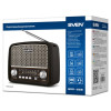 SVEN SRP-555 Black-Silver, FM/AM/SW Radio, 3W RMS, built-in audio files player from USB-fash, microSD and SD card storage devices, telescopic swivel antenna