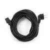 Power cord PC-186-VDE-5M, 5m, Schuko input and right angled C13 output, with VDE approval, Black Power cord PC-186-VDE-5M, 5m, Schuko input and right angled C13 output, with VDE approval, Black