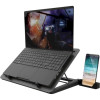 Trust Gaming GXT 1125 Quno, 17.4” Premium LED-illuminated gaming laptop cooling stand with 5 fans, Black