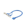 Адаптер Gembird CC-USB3-RECEPTACLE, Dual USB 3.0 receptacle on bracket Адаптер Gembird CC-USB3-RECEPTACLE, Dual USB 3.0 receptacle on bracket