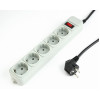 Gembird Surge Protector SPG3-B-10C, 5 Sockets, 3m, up to 250V AC, 16 A, safety class IP20, Grey Gembird Surge Protector SPG3-B-10C, 5 Sockets, 3m, up to 250V AC, 16 A, safety class IP20, Grey