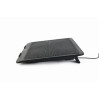 Gembird NBS-1F15-04, Notebook cooling stand, up to 15.6”, LED backlight in fans, Large 12 cm cooling fan, 1000 RPM (± 10 %), Black Gembird NBS-1F15-04, Notebook cooling stand, up to 15.6”, LED backlight in fans, Large 12 cm cooling fan, 1000 RPM (± 10 %), Black