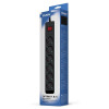 Surge Protector SVEN Optima / 6 Sockets with children protection / 3m / Wall mountable / Black