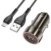 USB автомобильное зарядное устройство HOCO Z46 Blue shield / 1 x USB / Total output: 38W / up to PD3.0 / QC3.0 / Black USB автомобильное зарядное устройство HOCO Z46 Blue shield / 1 x USB / Total output: 38W / up to PD3.0 / QC3.0 / Black
