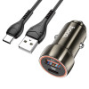 USB автомобильное зарядное устройство HOCO Z46 Blue shield / 1 x USB / Total output: 38W / up to PD3.0 / QC3.0 / Black USB автомобильное зарядное устройство HOCO Z46 Blue shield / 1 x USB / Total output: 38W / up to PD3.0 / QC3.0 / Black