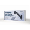 Monitor wall mount arm for 1 monitor up to 27” Gembird MA-WA1-01, Adjustable wall display mounting arm (rotate, tilt, swivel), VESA 75/100, up to 9 kg, black Monitor wall mount arm for 1 monitor up to 27” Gembird MA-WA1-01, Adjustable wall display mounting arm (rotate, tilt, swivel), VESA 75/100, up to 9 kg, black