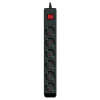 Surge Protector SVEN Optima / 6 Sockets with children protection / 1,8m / Wall mountable / Black Surge Protector SVEN Optima / 6 Sockets with children protection / 1,8m / Wall mountable / Black