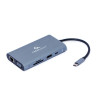 Adaptor Multiport Gembird A-CM-COMBO7-01/ USB-C/ 3xUSB-A/ 1xUSB-C (PD 100W)/ HDMI/ VGA/ miniJack 3.5mm/ SD/ microSD Adaptor Multiport Gembird A-CM-COMBO7-01/ USB-C/ 3xUSB-A/ 1xUSB-C (PD 100W)/ HDMI/ VGA/ miniJack 3.5mm/ SD/ microSD