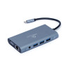 Adaptor Multiport Gembird A-CM-COMBO7-01/ USB-C/ 3xUSB-A/ 1xUSB-C (PD 100W)/ HDMI/ VGA/ miniJack 3.5mm/ SD/ microSD Adaptor Multiport Gembird A-CM-COMBO7-01/ USB-C/ 3xUSB-A/ 1xUSB-C (PD 100W)/ HDMI/ VGA/ miniJack 3.5mm/ SD/ microSD