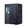 Корпус 1STPLAYER GO6 / w/oPSU / Side-Window / 4 x FS7 / ATX / Black