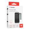 M.2 Внешний SSD Verbatim Pocket / 2TB / USB 3.2 Gen 2 / Black/Grey