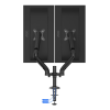 Arm for 2 monitors 13”-31.5” - AOC AD110DX with integrated USB Hub, Black, USB Hub: USB-C + USB3.0, Desk Clamp/Grommet, Aluminum structure, Gas spring, Height Arm for 2 monitors 13”-31.5” - AOC AD110DX with integrated USB Hub, Black, USB Hub: USB-C + USB3.0, Desk Clamp/Grommet, Aluminum structure, Gas spring, Height