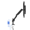 Arm for 2 monitors 13”-31.5” - AOC AD110DX with integrated USB Hub, Black, USB Hub: USB-C + USB3.0, Desk Clamp/Grommet, Aluminum structure, Gas spring, Height Arm for 2 monitors 13”-31.5” - AOC AD110DX with integrated USB Hub, Black, USB Hub: USB-C + USB3.0, Desk Clamp/Grommet, Aluminum structure, Gas spring, Height
