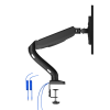 Arm for 1 monitors 13”-31.5” - AOC AS110DX with integrated USB Hub, Black, USB Hub: USB-C + USB3.0, Desk Clamp/Grommet, Aluminum structure, Gas spring, Height Arm for 1 monitors 13”-31.5” - AOC AS110DX with integrated USB Hub, Black, USB Hub: USB-C + USB3.0, Desk Clamp/Grommet, Aluminum structure, Gas spring, Height