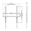 TV-Wall Mount for 32-55”- Gembird ”WM-55F-02”, Fixed, max. 40 kg, Distance TV to Wall: 25 mm, max. VESA 400 x 400, Black TV-Wall Mount for 32-55”- Gembird ”WM-55F-02”, Fixed, max. 40 kg, Distance TV to Wall: 25 mm, max. VESA 400 x 400, Black