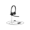 Casti Logitech H570e / Stereo / USB-C / Black Casti Logitech H570e / Stereo / USB-C / Black