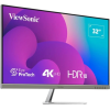 31.5” Monitor VIEWSONIC VX3276-4K-MHD-2 / 4K / 4ms / Silver/Black