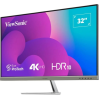 31.5” Monitor VIEWSONIC VX3276-4K-MHD-2 / 4K / 4ms / Silver/Black