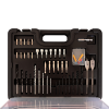 Masina de gaurit pe acumulator in set cu 2 baterii si 46 accesorii BS6018 Masina de gaurit pe acumulator in set cu 2 baterii si 46 accesorii BS6018