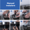 Spalator pentru pahar INOX 304 SanDonna Crom Satin Spalator pentru pahar INOX 304 SanDonna Crom Satin