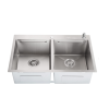 Chiuveta handmade SanDonna HD7850 dubla (Crom satin) Chiuveta handmade SanDonna HD7850 dubla (Crom satin)