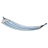 Hamac textil 200X80cm, cu suporturi din lemn, multicolor, max 120kg