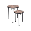 Set 2 masute Mozaic metal-piatra D30,H38cm, D25,H32cm Set 2 masute Mozaic metal-piatra D30,H38cm, D25,H32cm
