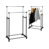Cuier cu suport pe rotii 80X42cm H90-160cm Storage, 2 nivele Cuier cu suport pe rotii 80X42cm H90-160cm Storage, 2 nivele