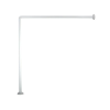 Карниз для шторки "Г"-форма MSV 80X80cm белый, алюминий Карниз для шторки