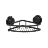 Raft de colt pe ventuze Tendance 18X18X12.5cm, metal, negru Raft de colt pe ventuze Tendance 18X18X12.5cm, metal, negru