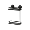Raft cu 2 nivele pe ventuze Tendance 38X25X10cm, metal, negru Raft cu 2 nivele pe ventuze Tendance 38X25X10cm, metal, negru