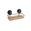 Raft pe ventuze Tendance 25X10X12.5cm, negru, metal/bambus Raft pe ventuze Tendance 25X10X12.5cm, negru, metal/bambus