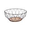 Cos pentru fructe Five D27X11.5cm, metal negru/lemn Cos pentru fructe Five D27X11.5cm, metal negru/lemn