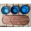 Set pentru aperitiv EH 4 unitati, suport din lemn 29X10cm