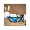 Cratita emailata Blue 20cm, 2.9l, capac din sticla Cratita emailata Blue 20cm, 2.9l, capac din sticla
