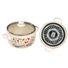 Cratita emailata "Home Cooking" 16cm, 2.4l, capac din sticla Cratita emailata