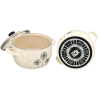 Cratita emailata Papadie 18cm, 3.3l, capac din sticla Cratita emailata Papadie 18cm, 3.3l, capac din sticla