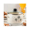 Cratita emailata Papadie 18cm, 3.3l, capac din sticla Cratita emailata Papadie 18cm, 3.3l, capac din sticla